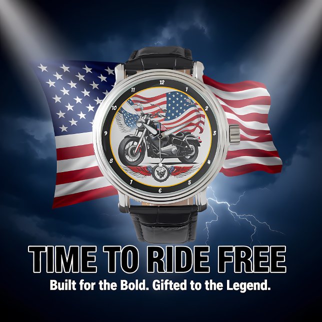 Reloj De Pulsera Patriotic Ride, American Flag Watch. (Subido por el creador)