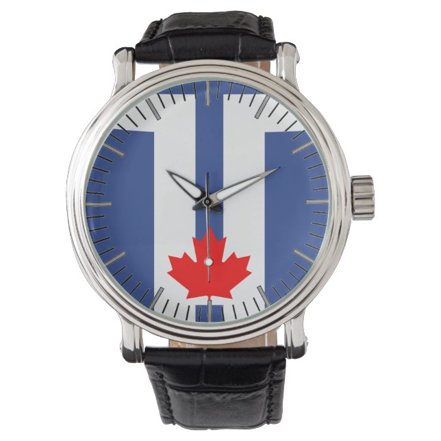 Reloj De Pulsera Patriotic, special watch with Flag of Toronto (Anverso)