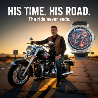 Reloj De Pulsera Patriotic Sport Bike, Lunar Ride Watch.