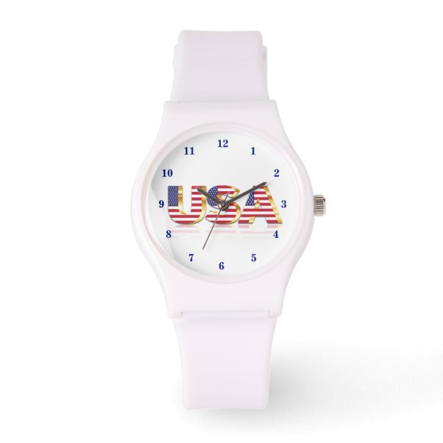 Reloj De Pulsera Patriótico de American Flag Watch (Anverso)
