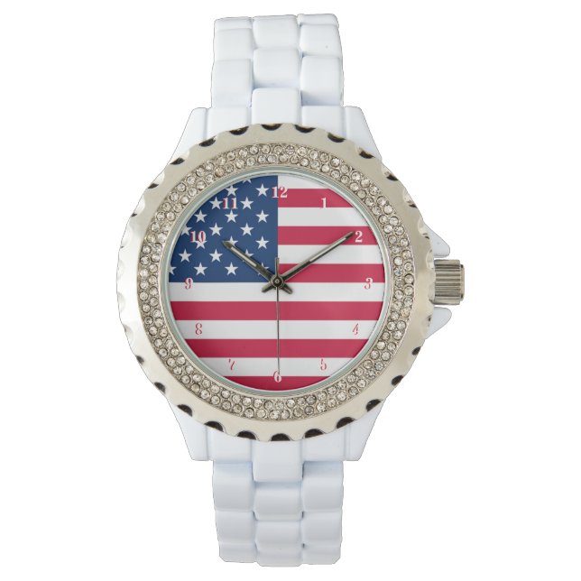 Reloj De Pulsera Patriótico de American Flag Watch (Anverso)