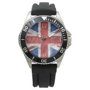 reloj de pulsera patriótico de la bandera del Rein