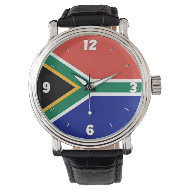 Reloj De Pulsera Patriótico elegante de Bandera Nacional de Sudáfri (Anverso)