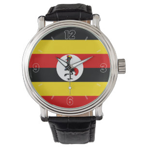Reloj De Pulsera Patriótico elegante de Bandera Nacional de Uganda