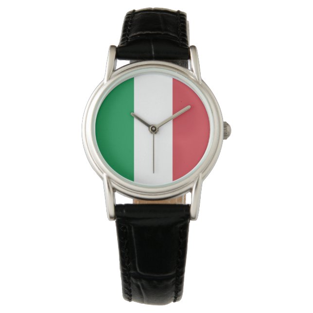 Reloj De Pulsera Patriótico italiano de bandera italiana de Italia (Anverso)