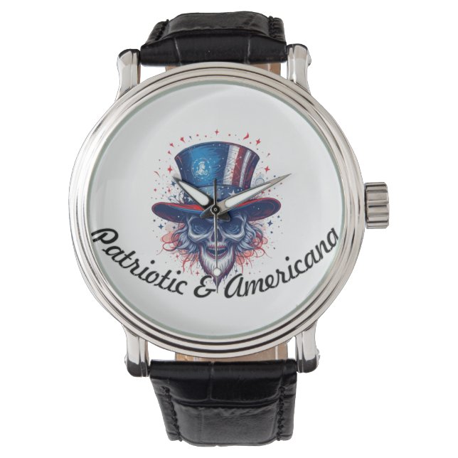 Reloj De Pulsera Patriótico y Americana (Anverso)
