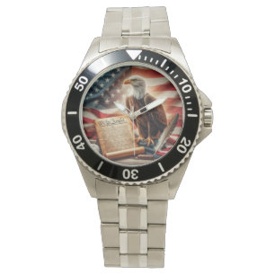 Reloj De Pulsera Patriotismo del águila calva estadounidense