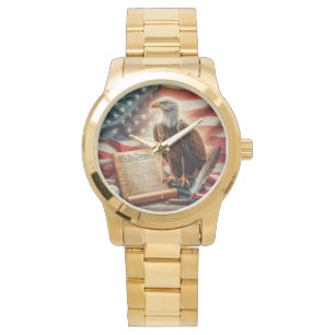 Reloj De Pulsera Patriotismo del águila calva estadounidense