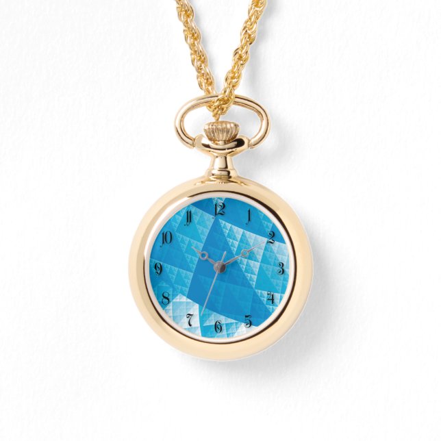 Reloj De Pulsera Patrón abstracto azul (Anverso)