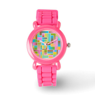 RELOJ DE PULSERA PATRÓN ABSTRACTO COLORIDO