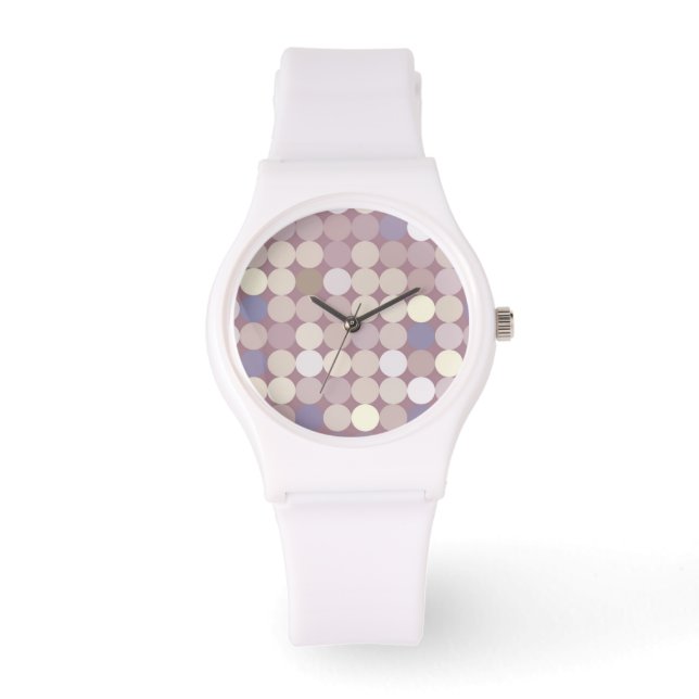 Reloj De Pulsera Patrón abstracto de círculos de tejido (Anverso)