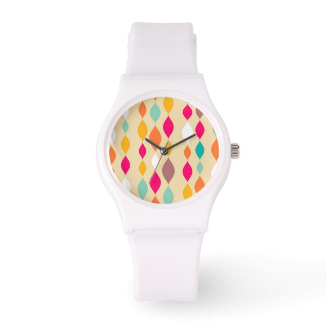 Reloj De Pulsera Patrón abstracto de estilo retro (Anverso)