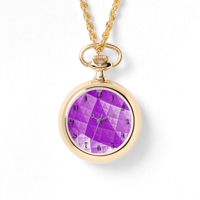 Reloj De Pulsera Patrón abstracto violeta (Anverso)