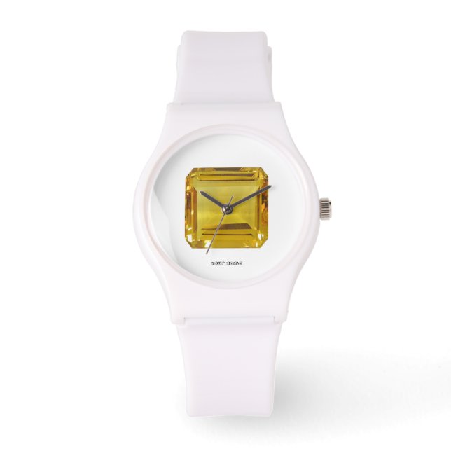 Reloj De Pulsera Patrón amarillo (Anverso)