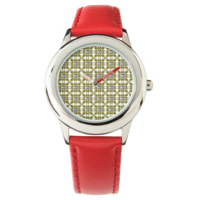 Reloj De Pulsera Patrón amarillo (Anverso)