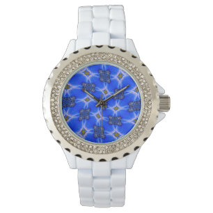 Reloj De Pulsera Patrón anémico de los jardines azules