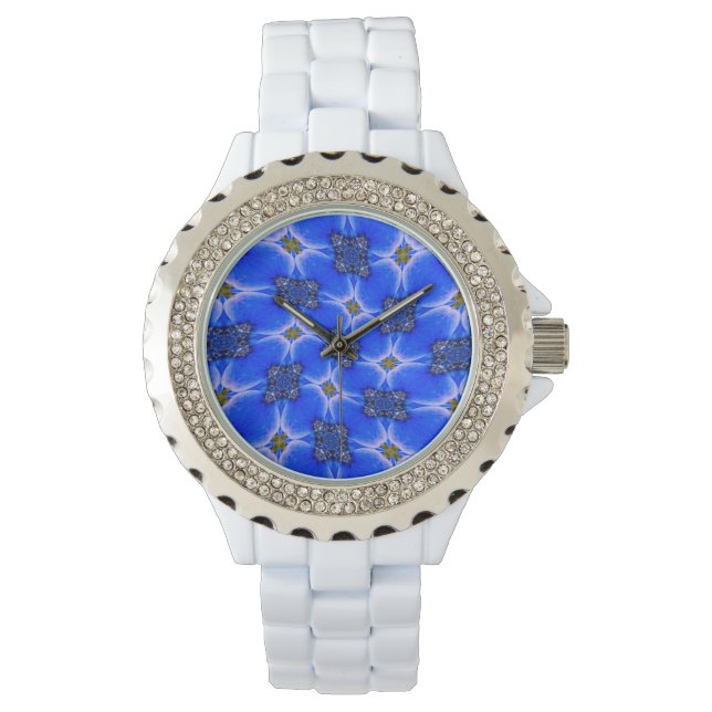 Reloj De Pulsera Patrón anémico de los jardines azules (Anverso)