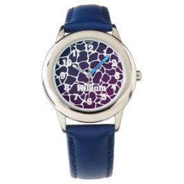 Reloj De Pulsera Patrón animal Niños azules