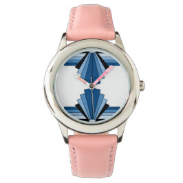 Reloj De Pulsera Patrón Art Deco en azul