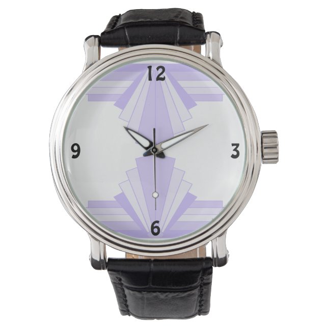 Reloj De Pulsera Patrón Art Deco en Lilac (Anverso)
