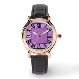 Reloj De Pulsera Patrón Art Deco, lavanda metálica