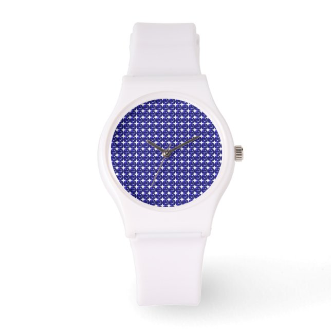 Reloj De Pulsera Patrón azul (Anverso)