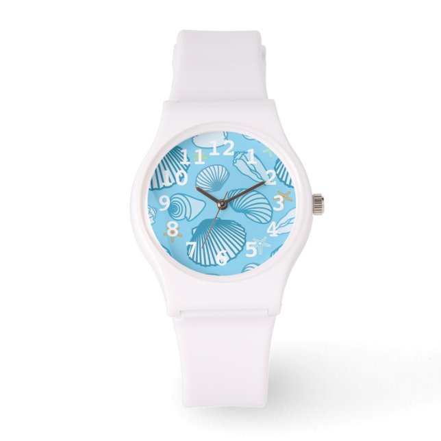 Reloj De Pulsera Patrón azul del océano (Anverso)