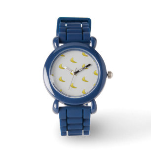 Reloj De Pulsera Patrón bananero en gris