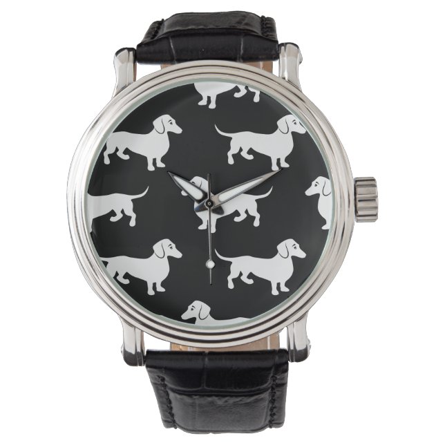 Reloj De Pulsera Patrón básico de Dachshund (Anverso)