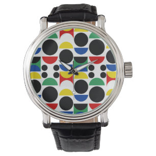 Reloj De Pulsera Patrón Bauhaus escandinavo de mediados del siglo