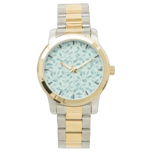 Reloj De Pulsera Patrón botánico de marfil intrincado