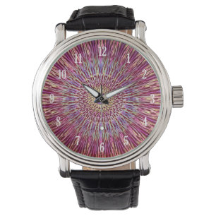 Reloj De Pulsera Patrón caleidoscopio púrpura