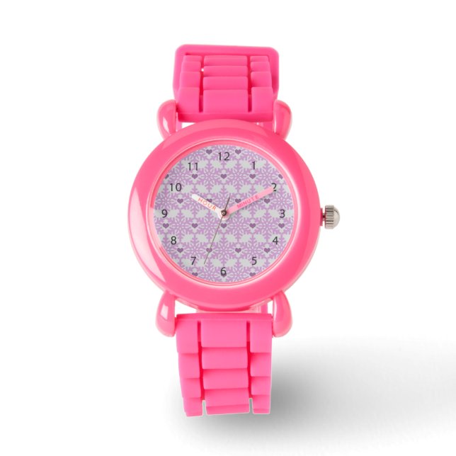 Reloj De Pulsera Patrón cardíaco de copo de nieve (Anverso)
