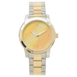 Reloj De Pulsera Patrón de acuarela de naranja soleada cítrica