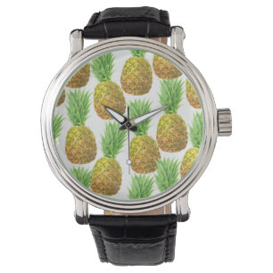 Reloj De Pulsera Patrón de acuarela de piña
