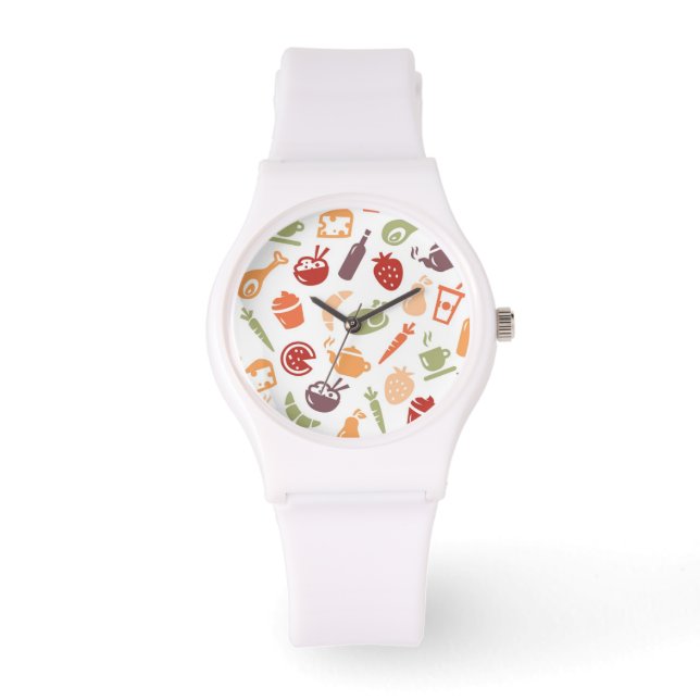 Reloj De Pulsera Patrón de alimentos (Anverso)