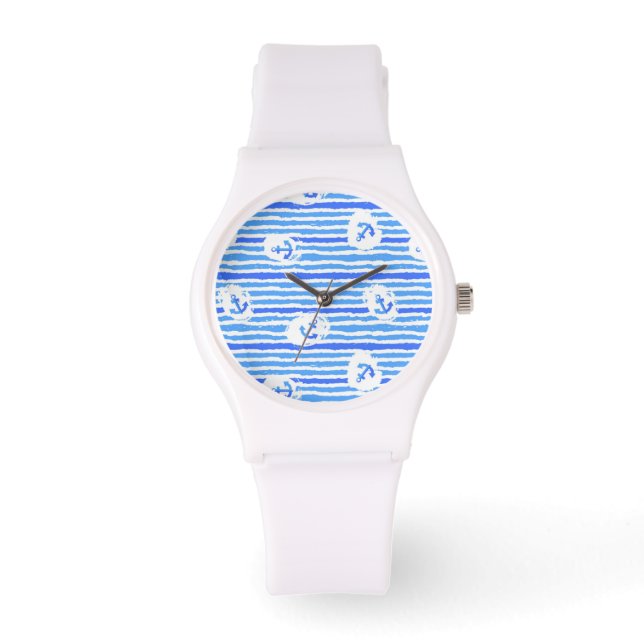 Reloj De Pulsera Patrón de anclaje de color de agua 1 (Anverso)