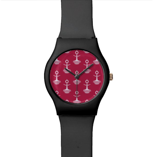 Reloj De Pulsera Patrón de anclajes modernos (De cerca)