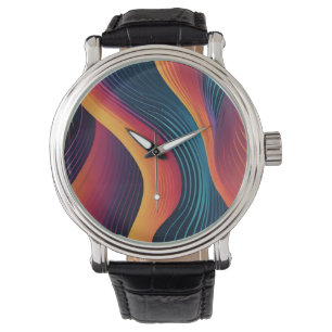Reloj De Pulsera Patrón de arte de líneas abstractas