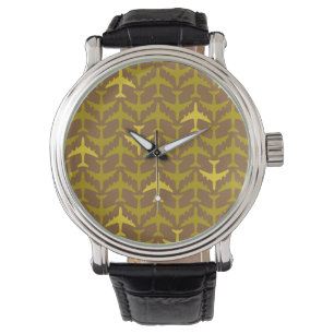 Reloj De Pulsera Patrón de avión de tráfico aéreo