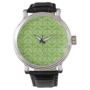 Reloj De Pulsera Patrón de avión de tráfico aéreo verde