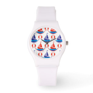 Reloj De Pulsera Patrón de barco de vela