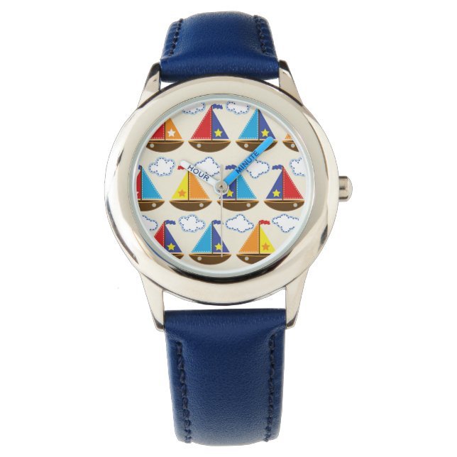 Reloj De Pulsera Patrón de barco de vela 2 (Anverso)