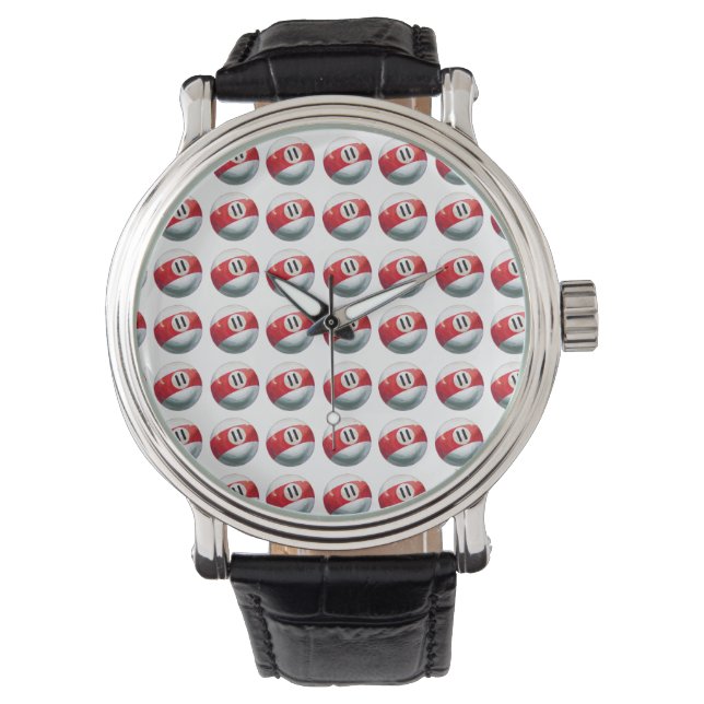 Reloj De Pulsera Patrón de bolas Billiards 11 (Anverso)