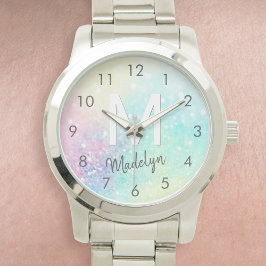 Reloj De Pulsera Patrón de Bonito glamuroso y colorido purpurina
