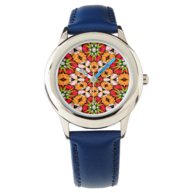 Reloj De Pulsera Patrón de buquet de tulipanes (Anverso)
