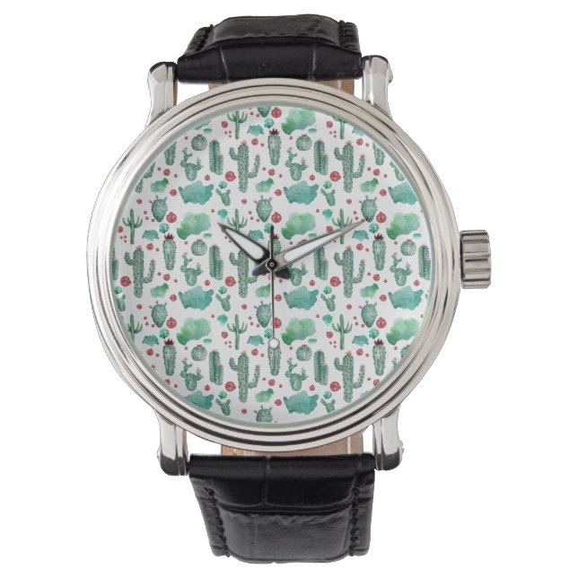 Reloj De Pulsera patrón de cactus y ladybug - (Anverso)