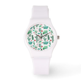 Reloj De Pulsera patrón de cactus y ladybug -