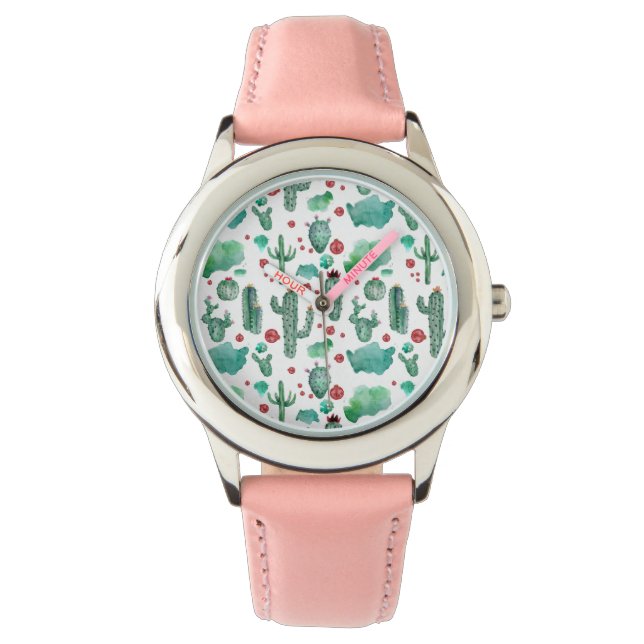 Reloj De Pulsera patrón de cactus y ladybug - (Anverso)