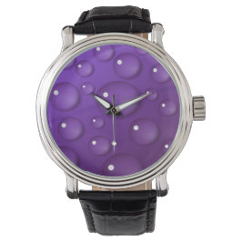 Reloj De Pulsera Patrón de caída de agua púrpura
